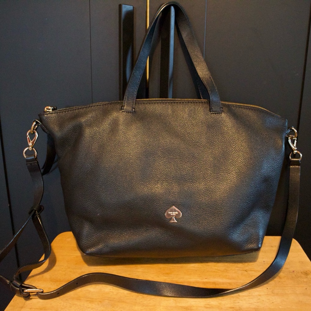 Kate Spade Black Pebbled Leather Tote